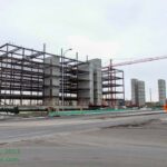Quarry Park Building C steel erection, second view