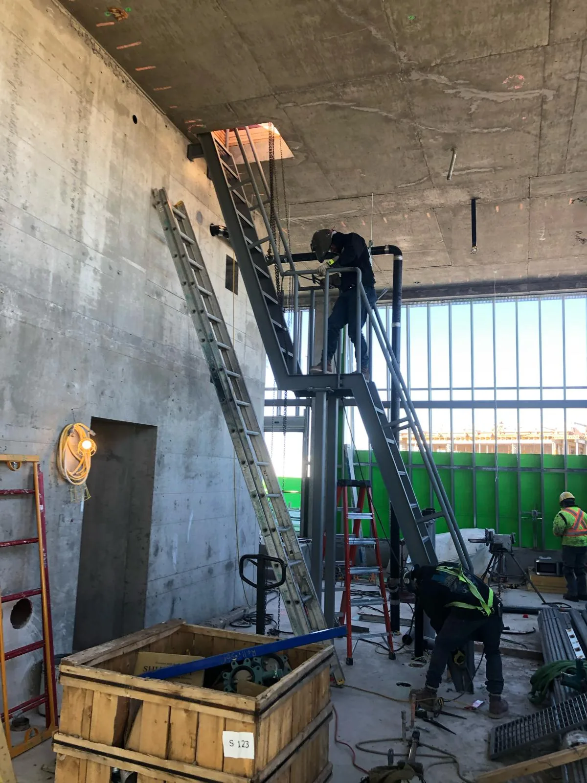 Roof access stair, Deville