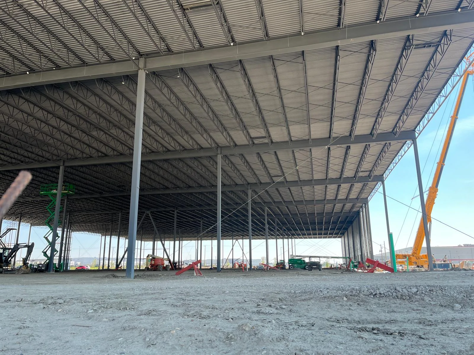 Interior warehouse steel structure